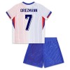 Original Trikotsatz Frankreich Griezmann 7 Auswärtstrikot EURO 2024 Für Kinder